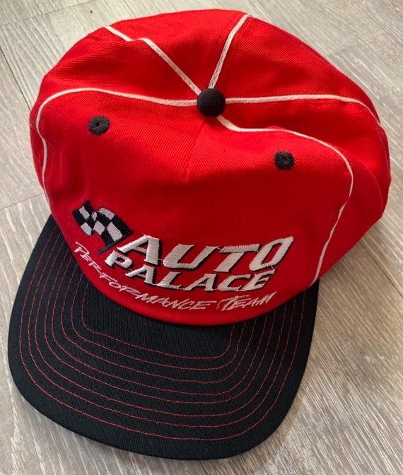 Buy Vintage 90s Auto Palace Performance Team Red & Black Snapback 