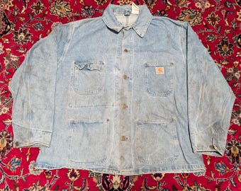 Vintage CARHARTT Chore Jacket Michigan Jacket Blanket Inner
