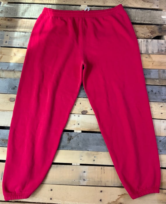 Vintage 90s Pro-Spirit Select Sweats 50/50 Red Sweat Pants Size XXL Made In  USA