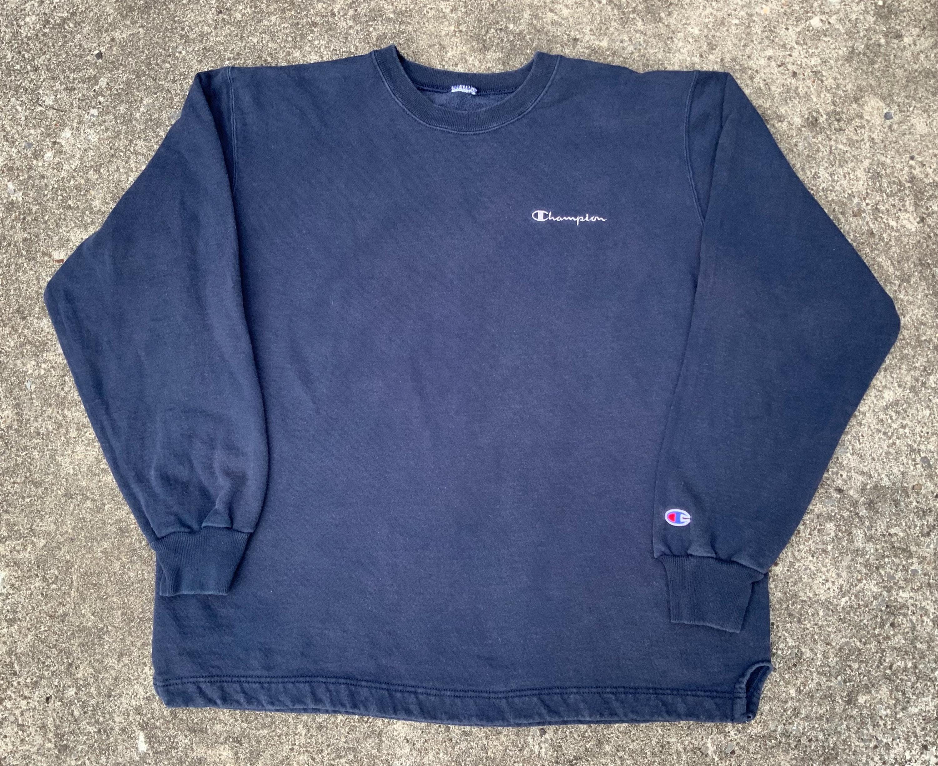 Champion / 90s/スウェット/M/--/NVY Vintage 90s Champion Embroidered Navy Faded Pullover Size XL Made