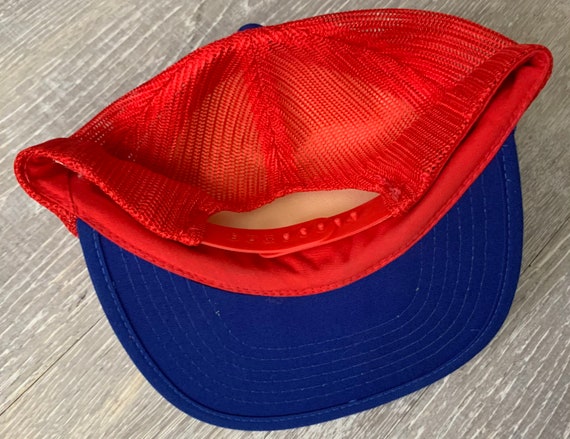 Vintage 80s USA Olympics Red & White Snapback Hat… - image 2