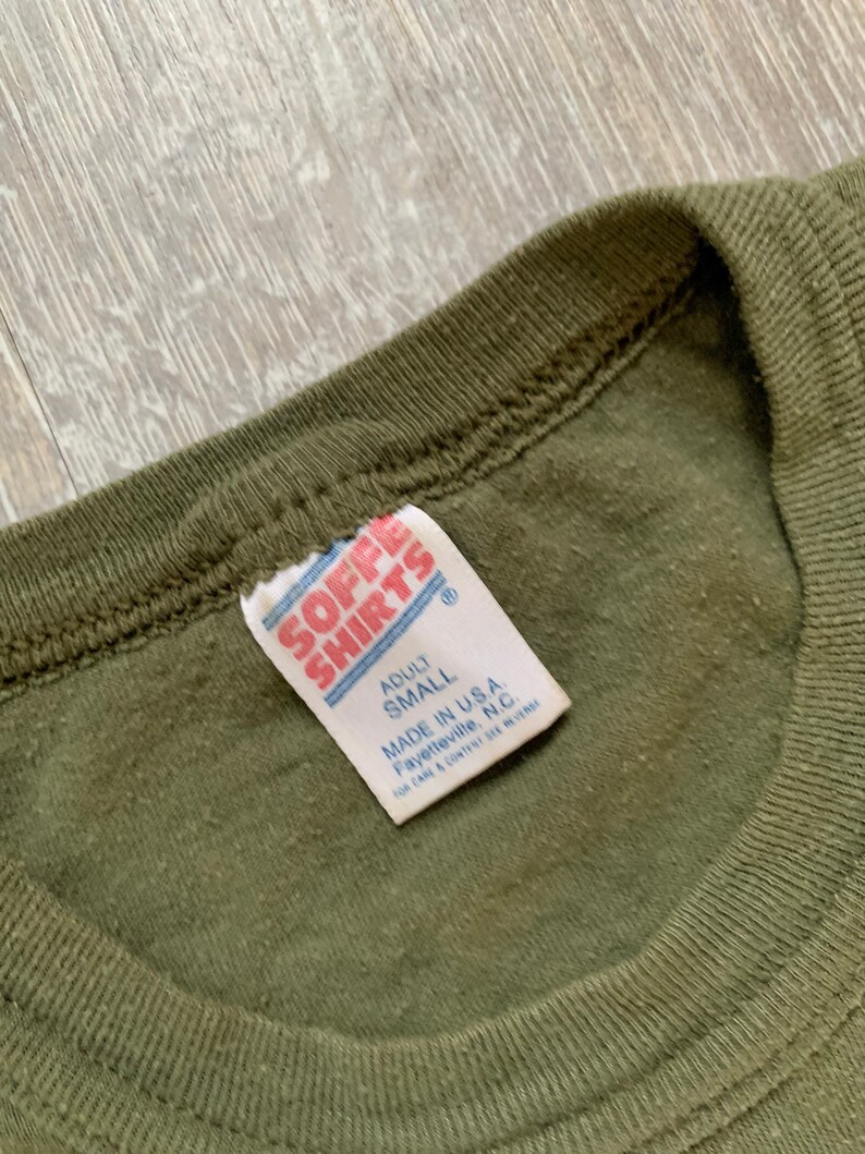 Vintage 80s Soffe Shirts Canvas Olive Green Blank T Shirt Sz - Etsy