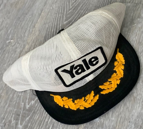 Vintage 70s Yale Patch All Mesh Trucker Snap Back… - image 1