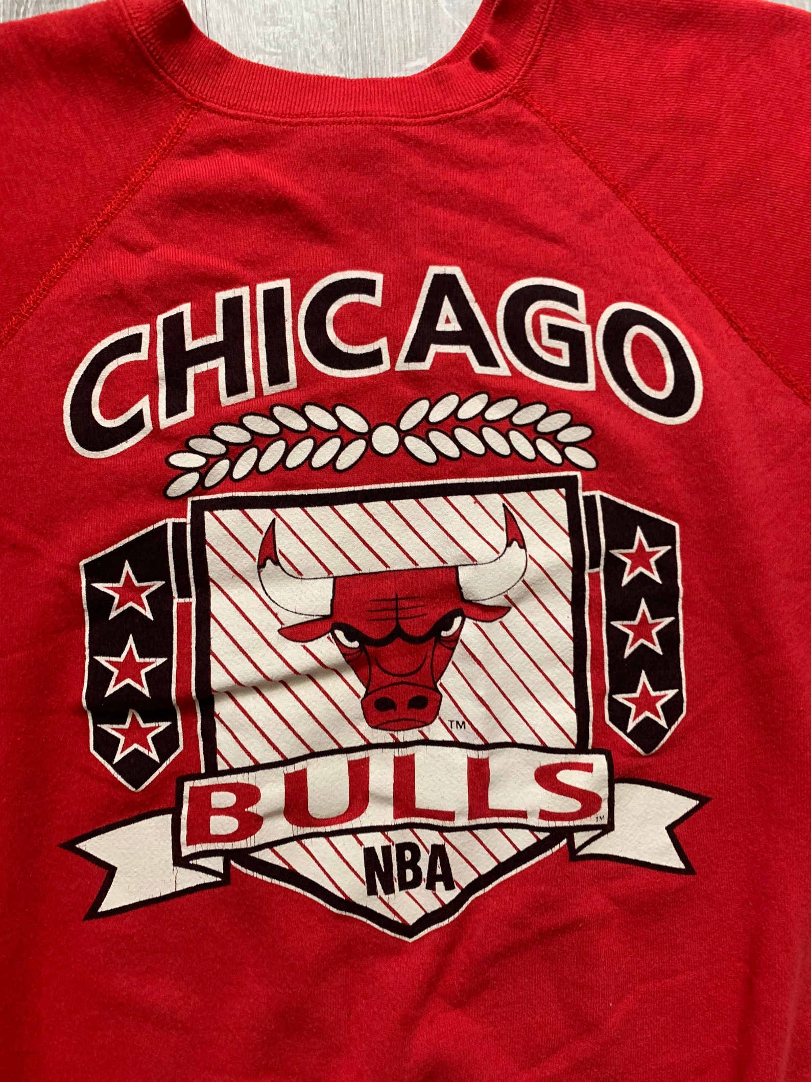 Vintage 90s Chicago Bulls NBA Red Cut off Pull Over Sz XL Made | Etsy