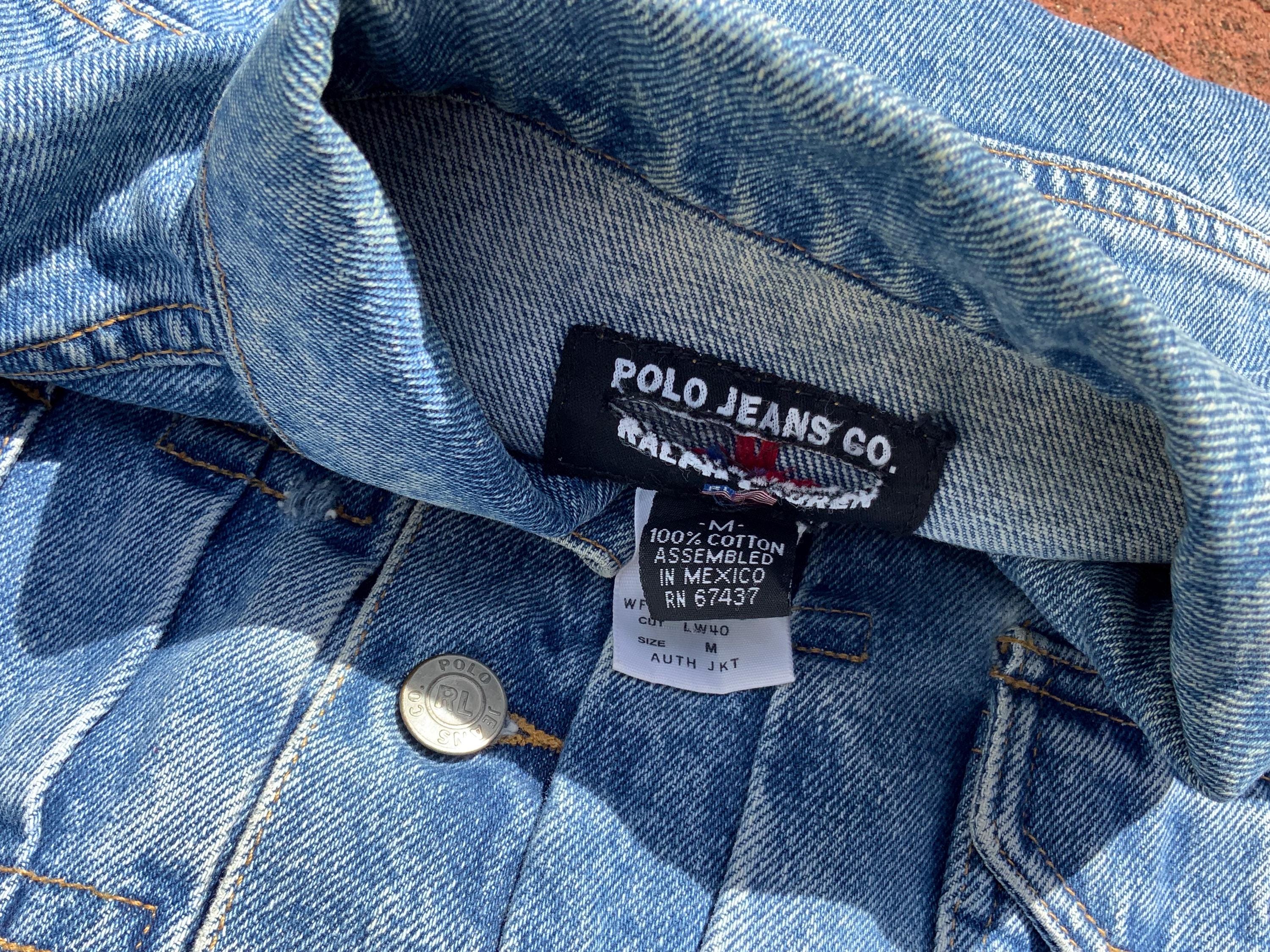 Used Polo Jeans Ralph Lauren Type II 2 Denim Trucker Jacket Sz