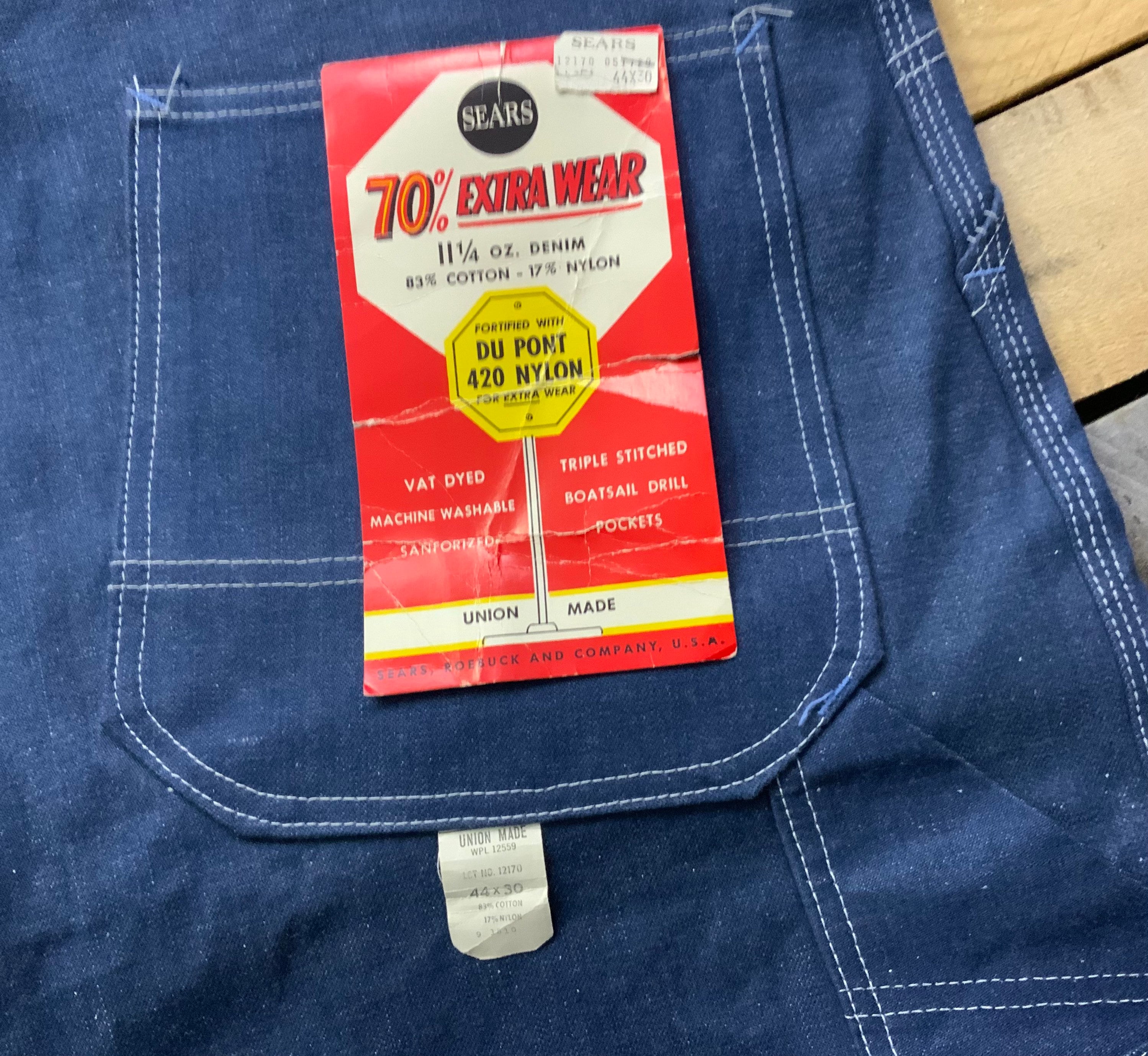 Vintage 70s Sears Roebuck Union Made 11 1/4 83 Percent Vintage 70s Sears Roebuck Union Made 11 1/4 83 Percent