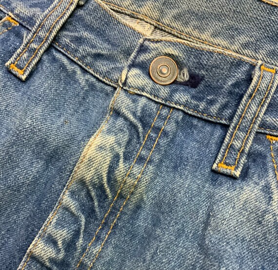 Vintage 70s JCPenny Worn 42 Talon Denim Jeans 100… - image 8