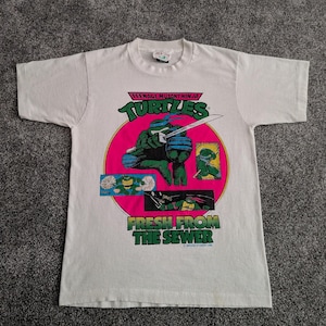 Vintage 90s Teenage Mutant Ninja Turtles 1990 Fresh From The Sewer T Shirt Sz Small