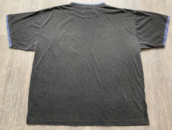 Vintage 90s Lighting Bolt Black & Black Pocket T … - image 3