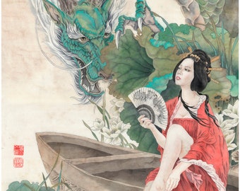 Chinese Dragon Art Etsy