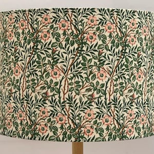 William Morris lampshade Sweet Briar. Handmade ceiling or table shades in 40cm, 30cm or 20cm.