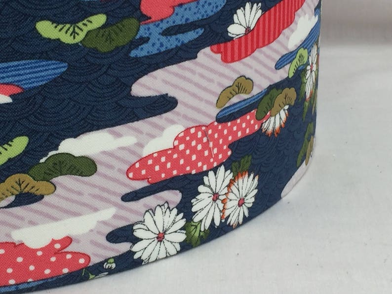 Lampshade Japanese Hyakka Ryoran Fabric Handmade Etsy UK