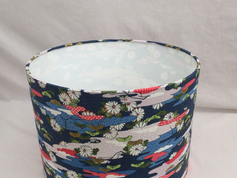 Lampshade Japanese Hyakka Ryoran Fabric Handmade Etsy UK