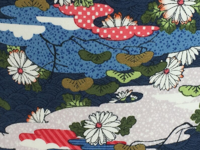 Lampshade Japanese Hyakka Ryoran Fabric Handmade Etsy UK