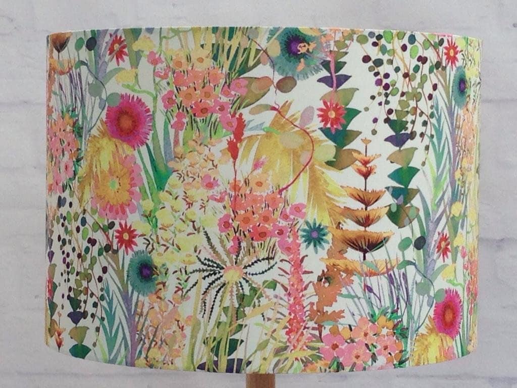 Abat-jour Conique Et Lampe – Tissu Multicolore Liberty Tanalawn, Reconditionné