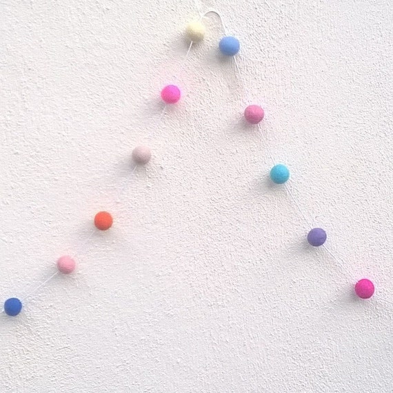 Custom Pom Pom Garland Design Your Own Felt Ball Garland