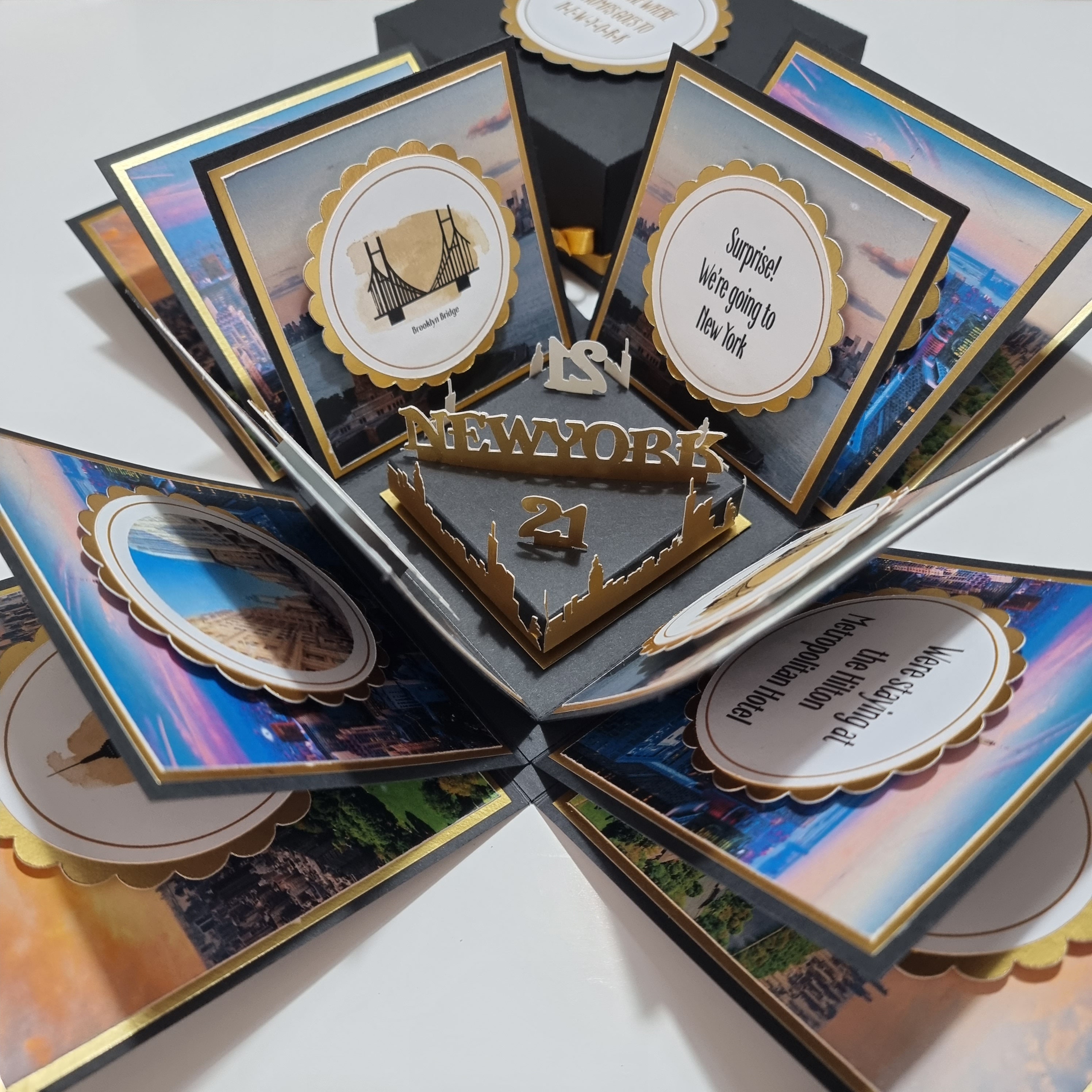 Exploding Birthday Box Surprise Trip to New York New York Etsy