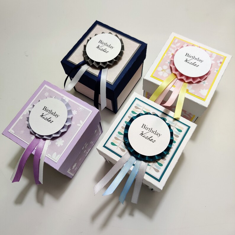 Exploding Birthday Cake &amp; Candle Boxes Keepsake Birthday
