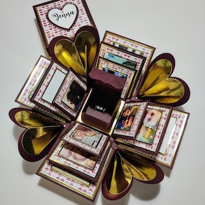 Exploding Proposal Box: Romantic Engagement Ring Keepsake