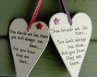 True friends heart plaque