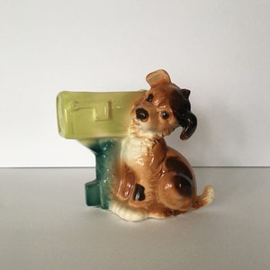 Royal Copley Dog Planter or Vase Waiting for the Mail