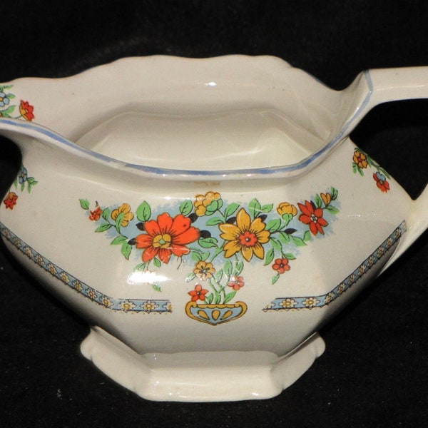John Maddock & Sons England Floral Minerva Porcelain Creamer Pitcher Jug
