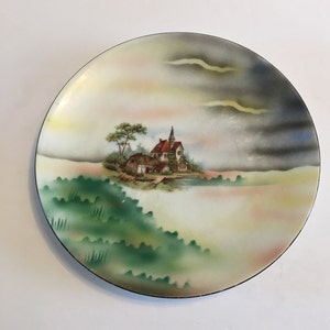 Prov. Saxe E S Germany Country Farm House and Barn Decorative Plate