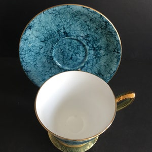 Royal Albert Gossamer Blue Teacup et Soucoupe vintage image 5