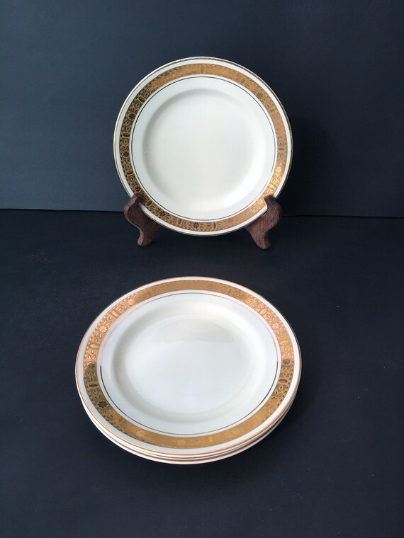 Set of (4) Vintage Burleigh Ware Zenith Deco 1930's England