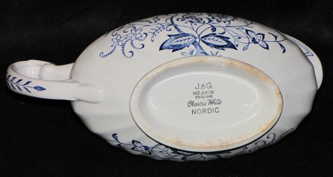 Vintage J & G Meakin England Pottery Classic White Nordic Blue - Etsy