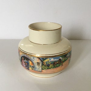 Falcon Ware Vase Pottery Country Village Scene  England