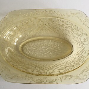 Madrid Amber Federal Depression Glass Oval Serving Dishes