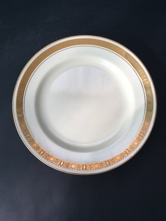 希少 Burleigh Ware Burgess&Leigh プレート 海外 Set of (4) Vintage Burleigh Ware Zenith Deco 1930's England
