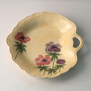E Radford, England Keramik Keramik Bunte Anemone Blumenschale Schale