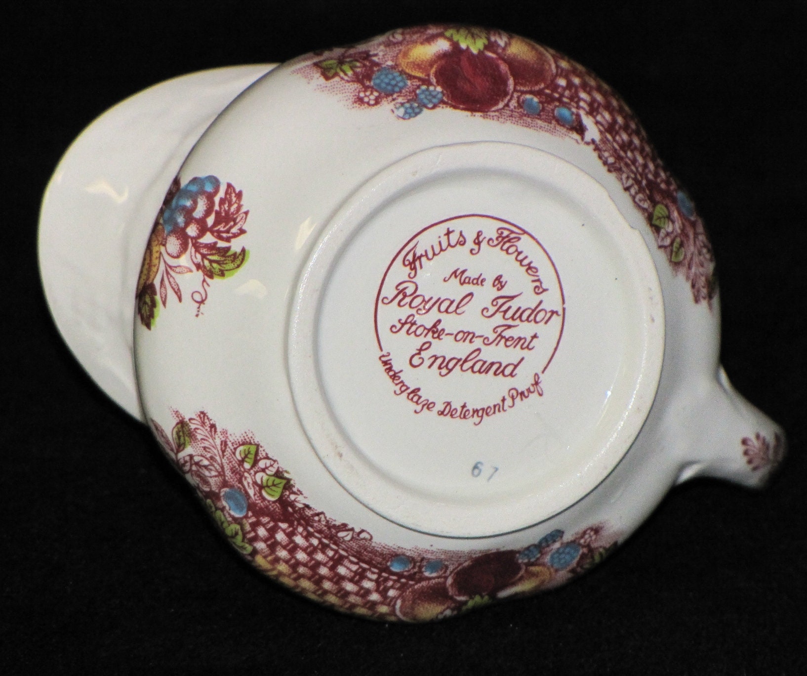 Vintage Royal Tudor Stroke on Trent England Fruits/flower Etsy UK