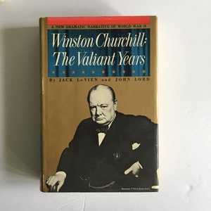 Winston Churchill Copertina rigida Libro The Valiant Years di Jack LeVien e John Lord WW2
