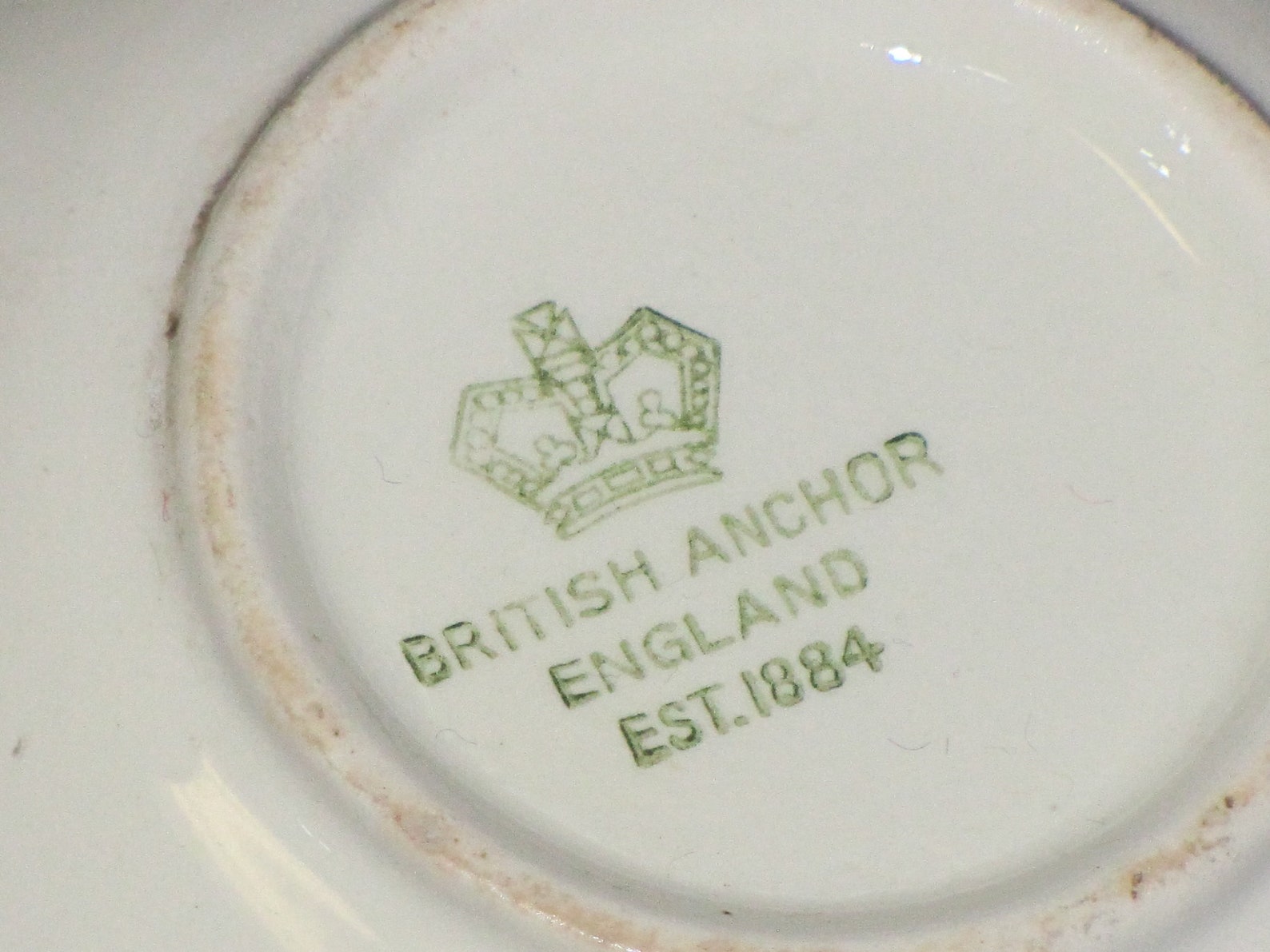 Vintage British Anchor England Pottery Red & Black Leaf Design Etsy