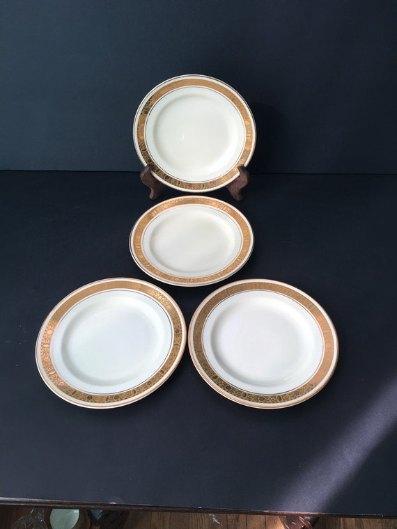 Set of (4) Vintage Burleigh Ware Zenith Deco 1930's England