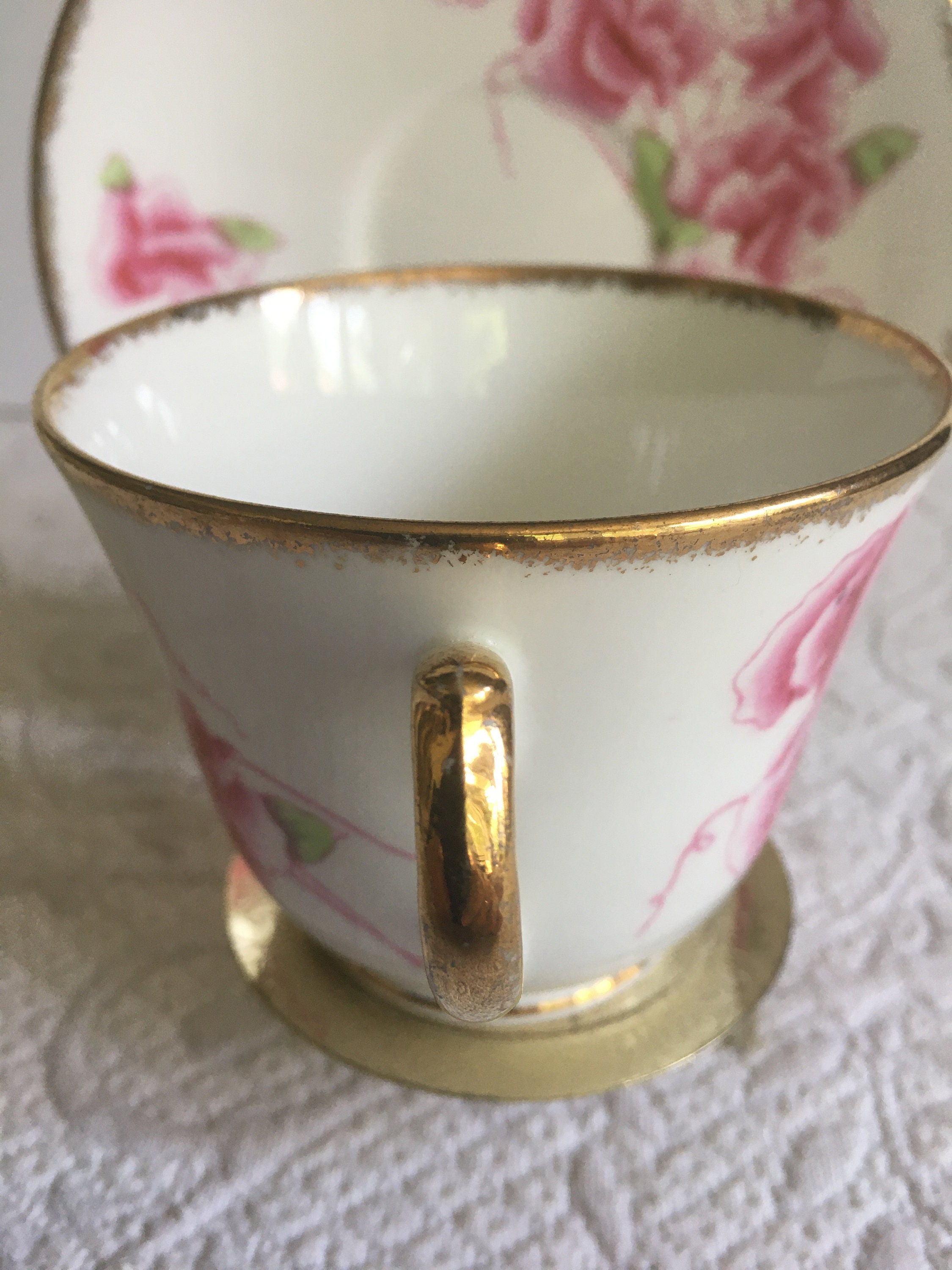 Salisbury Sweet Pea Fine Bone China Teacup and Saucer Etsy UK