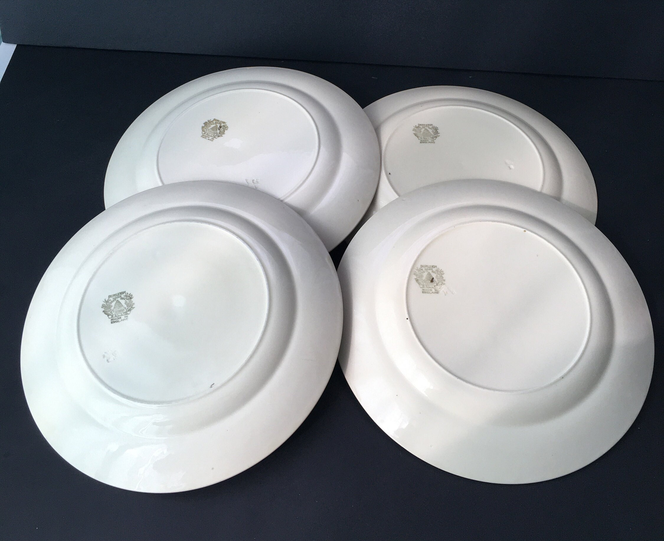Set of (4) Vintage Burleigh Ware Zenith Deco 1930's England