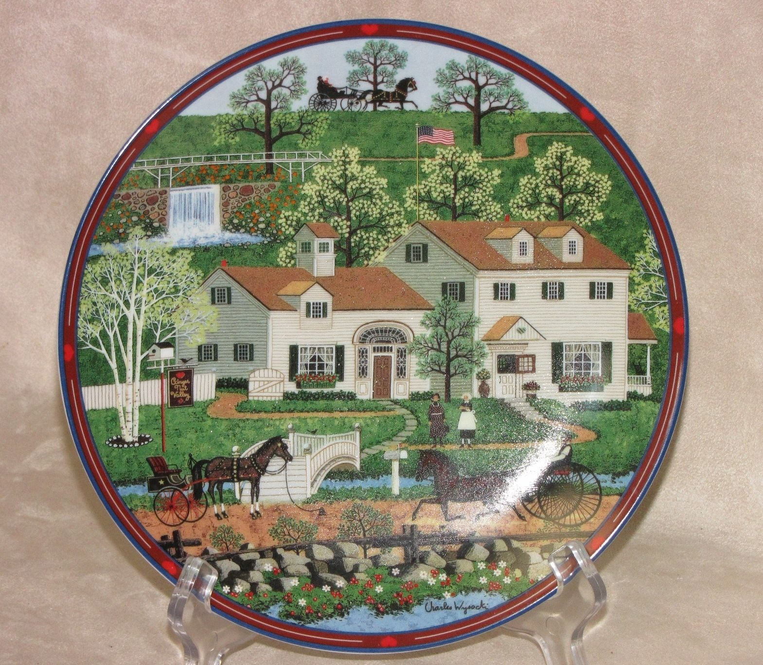 Bradford Exchange Porcelain Plate Charles Wysocki's | Etsy