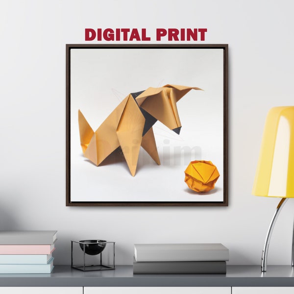 Origami Dog with Paper Toy - Digital Download | Home Decor