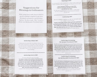 Priesthood Blessing Cards