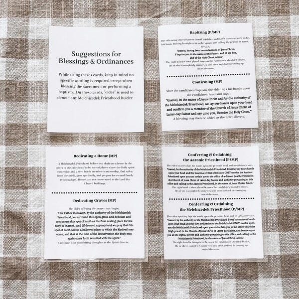 Priesthood Blessing Cards