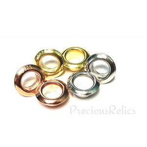 SOLID .925 Sterling Silver Bead Grommets 2Pieces