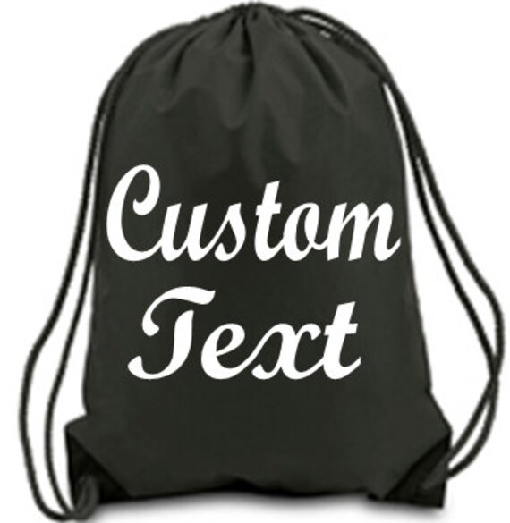 Personalized Bookbags Personalized Drawstring Backpacks Customized Bookbags Workout Bags