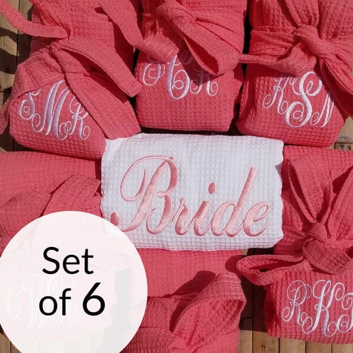 Bridesmaid Robes Personalized Bridal Party Robes SET OF 6 Etsy