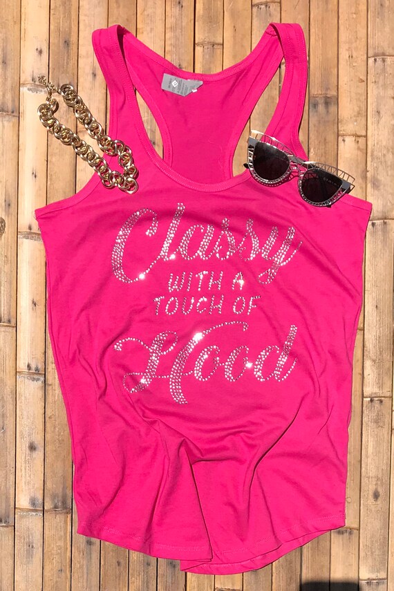 Put A Praise On It Sleeveless Ladies Tank Top Rhinestone