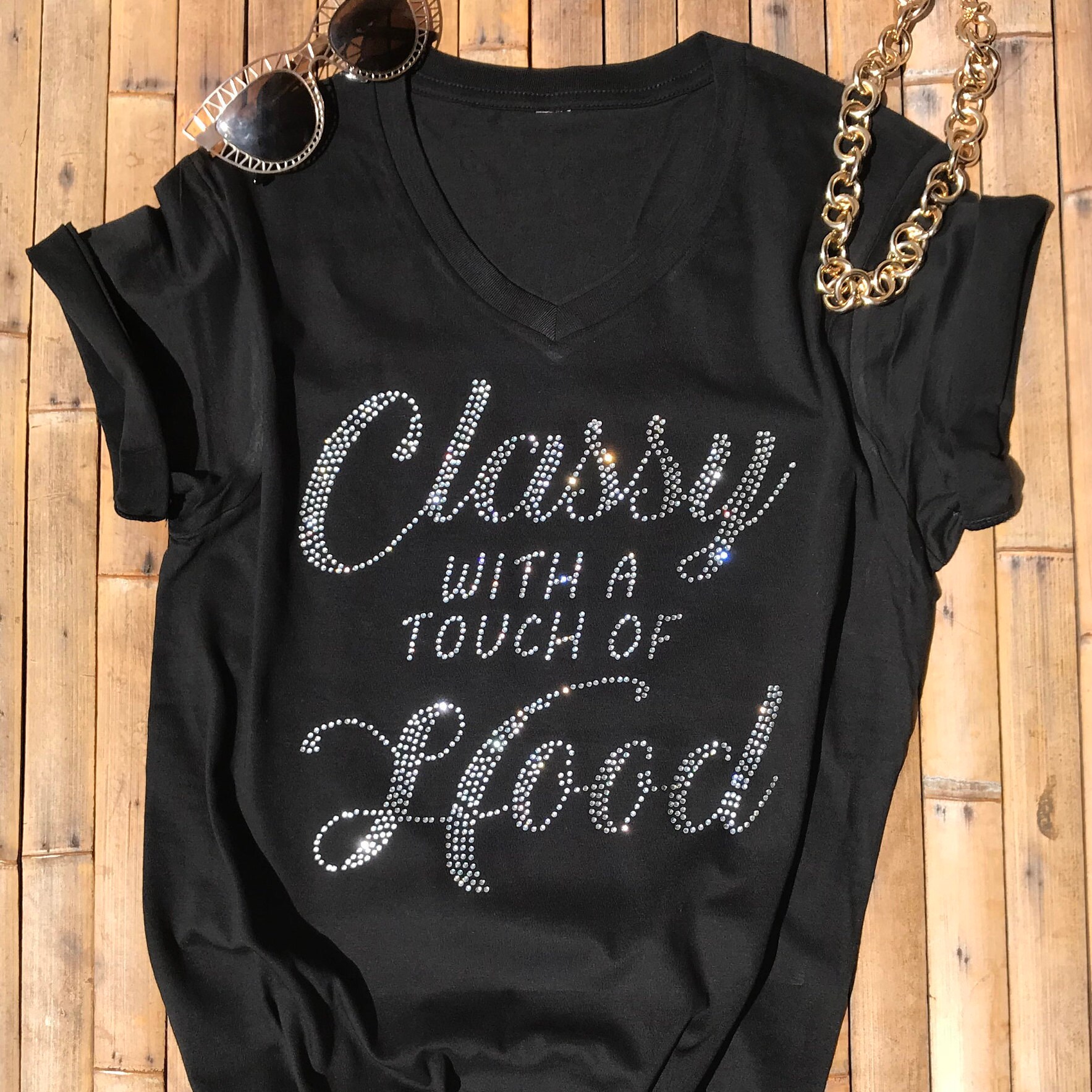 rhinestone t shirts womens