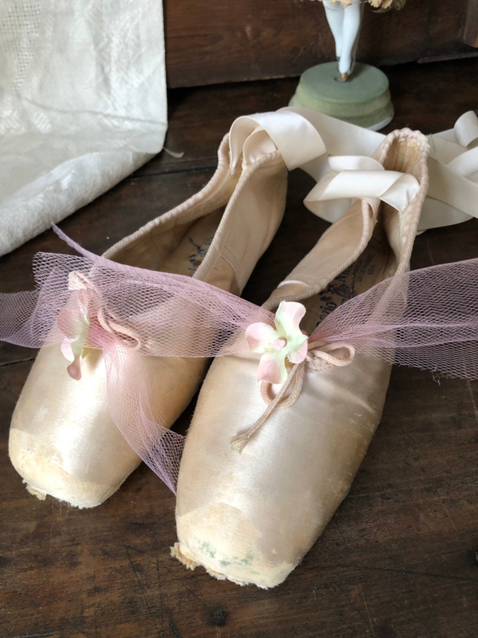 vintage ballet toe slippers